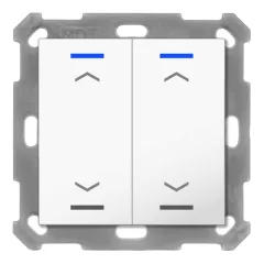  MDT BE-TAL55T2.A1 KNX tapintásérzékelő Light 55 hőmérsékletérzékelővel | 2-csatornás, nyilak | tiszta fehér fényes