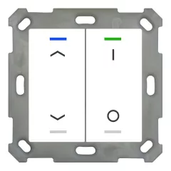   MDT BE-TAL55T2.C1 KNX tapintásérzékelő Light 55 hőmérsékletérzékelővel | 2-csatornás, nyilak, IO | tisztafehér fényes