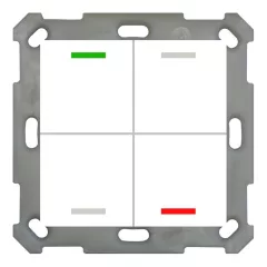   MDT BE-TAL55T4.01 KNX tapintásérzékelő Light 55 hőmérsékletérzékelővel | 4-csatornás, semleges | fényes tiszta fehér