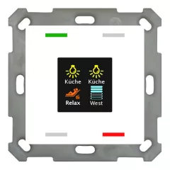   MDT BE-TAS55T4.01 KNX nyomógomb Smart 55 | hőmérséklet-/páratartalom érzékelő | tiszta fehér fényes