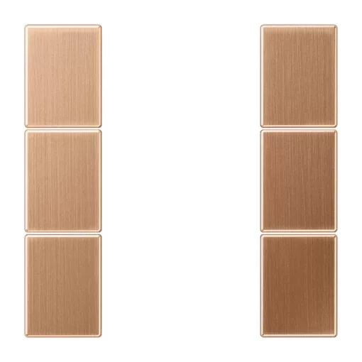 JUNG BRG2503TSA F50 LS sorozat gombkészlet | 3-foglalatú | bronz szálcsiszolt