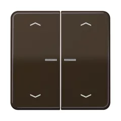   JUNG BTCD17102PBR feliratozott tapintásérzékelő HOME Sorozat CD | 2-csatornás, nyilak | barna