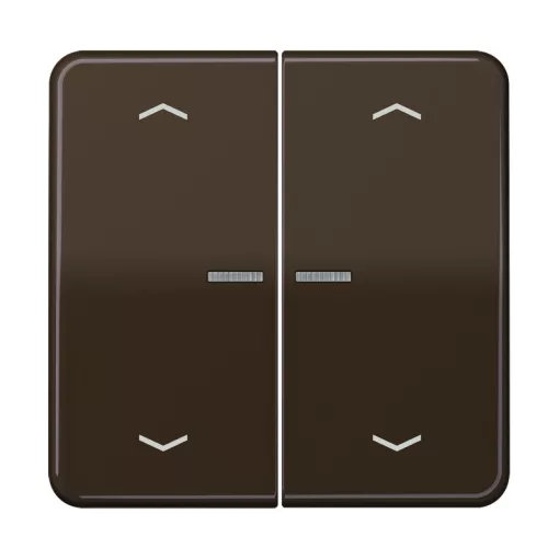 JUNG BTCD17102PBR feliratozott tapintásérzékelő HOME Sorozat CD | 2-csatornás, nyilak | barna
