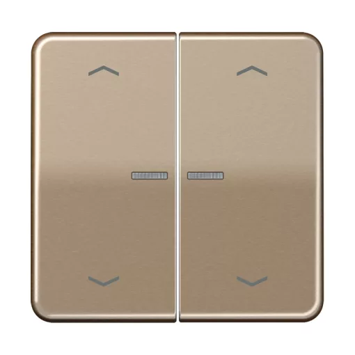 JUNG BTCD17102PGB feliratozható tapintásérzékelő HOME CD sorozat | 2-csatornás, nyilak | arany-bronz