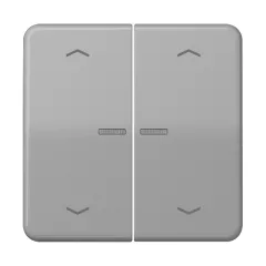   JUNG BTCD17102PGR feliratozható tapintásérzékelő HOME Serie CD | 2-csatornás, nyilak | szürke