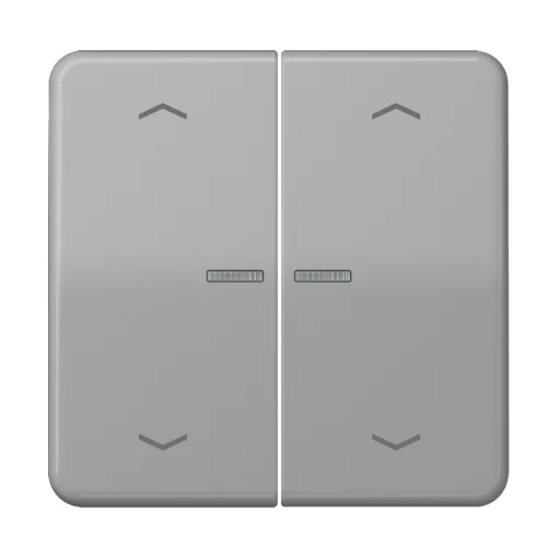 JUNG BTCD17102PGR feliratozható tapintásérzékelő HOME Serie CD | 2-csatornás, nyilak | szürke
