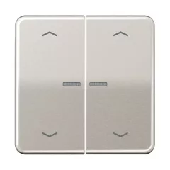   JUNG BTCD17102PPT feliratozható tapintásérzékelő JUNG HOME CD sorozat | 2-csatornás, nyilak | platina