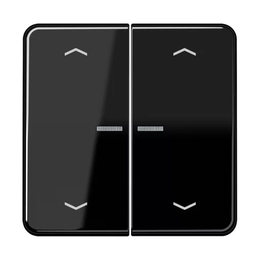 JUNG BTCD17102PSW feliratozható tapintásérzékelő HOME Serie CD | 2-csatornás, nyilak | fekete