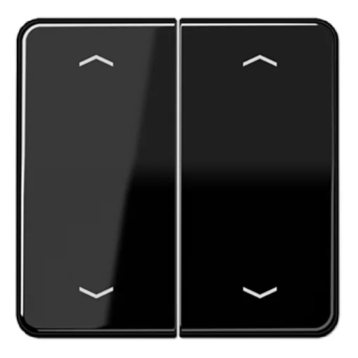 JUNG CD102PSW KNX billenőkapcsoló nyílszimbólumokkal F10 széria CD | 2-fach | fekete