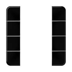 JUNG CD504TSASW Tastensatz F50 Serie CD | 4-fach | fekete