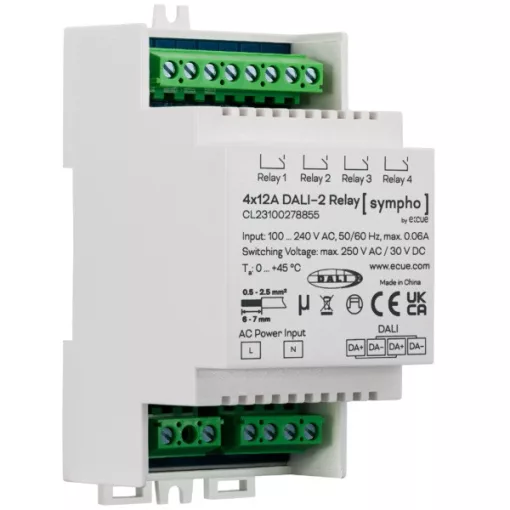 TRAXON CL23100278755 DALI-2 kapcsolóaktor DIN sínre | 4-csatornás, 16 A