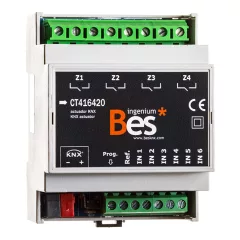   BESKNX CT416420 KNX univerzális aktor 16 A | 4-csatornás, 6 bemenet, mech. kézi vezérlés