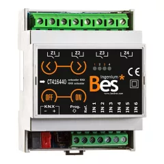   BESKNX 6E4S-16A-K KNX univerzális aktor 16 A | 4 kimenetes, 6 bemenettel, elektr. kézi vezérlés