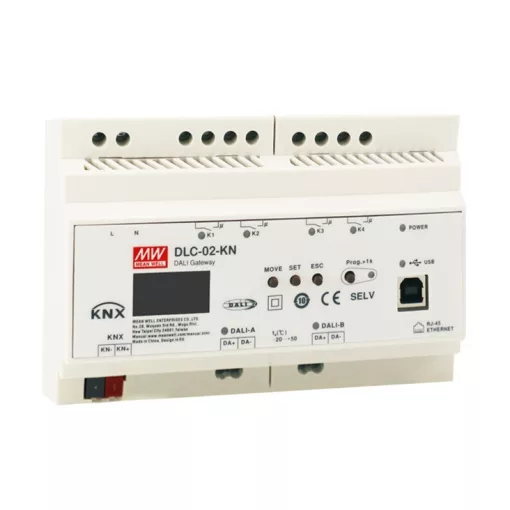 MEANWELL DLC-02-KN KNX-DALI átjáró | 2-csatornás, 4 relé