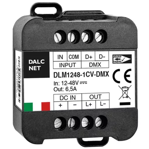 DALCNET DLM1248-1CV-DMX DMX-LED-dimmaktor CV | 1 kimenetes, 6,5 A, UP