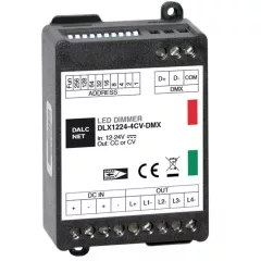   DALCNET DLX1224-4CV-DMX DMX-LED dimmaktor CV | 4-csatornás, 5 A, DE