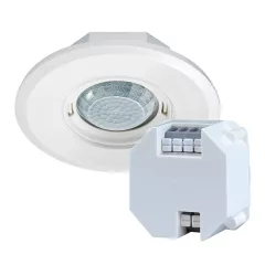   ESYLUX PD-FLAT 360i/8 ROUND WHITE DALI SET DALI-2 jelenlétérzékelő PD-FLAT Set | 360°, 8 m, kerek | fehér