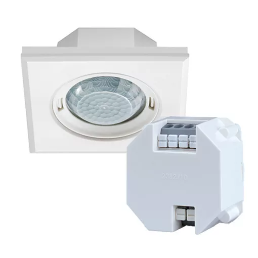 ESYLUX EP10428715 DALI-2 jelenlétérzékelő PD-FLAT Set | 360°, 8 m, négyzetes | fehér