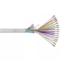   Riasztókábel (Li-XY(St)Y) 2x0,5+8x0,22 mm2 - fehér PVC szigetelésű - sodrott réz - 300V