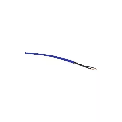 YSLY-OZ EB 2x1,5 mm2 kábel - 1 fm kiszerelés - kék PVC szigetelésű - sodrott réz - 300/500V