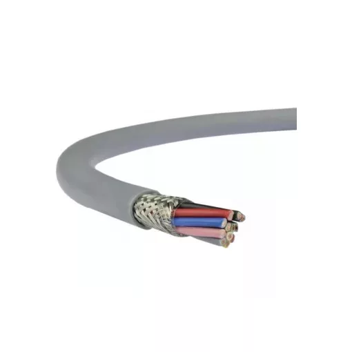 LiYCY 12x0,14 mm2 árnyékolt kábel - szürke PVC szigetelésű - sodrott réz - 350V