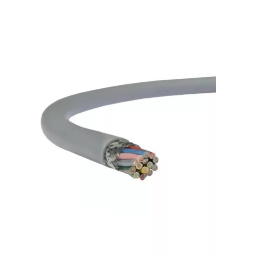 LiYCY 14x0,14 mm2 árnyékolt kábel - szürke PVC szigetelésű - sodrott réz - 350V