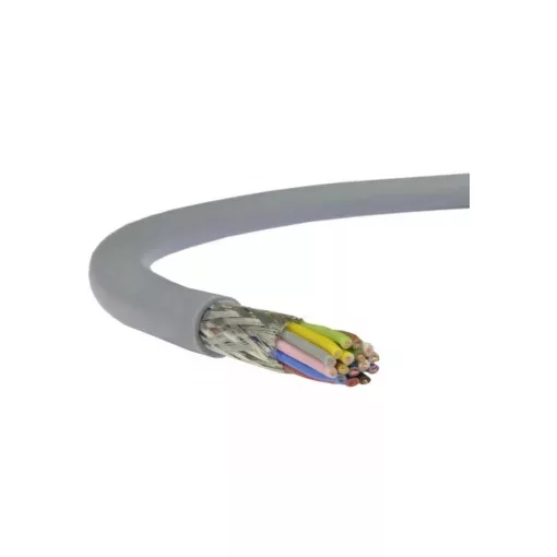 LiYCY 16x0,14 mm2 árnyékolt kábel - szürke PVC szigetelésű - sodrott réz - 350V