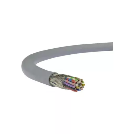 LiYCY 18x0,14 mm2 árnyékolt kábel - szürke PVC szigetelésű - sodrott réz - 350V