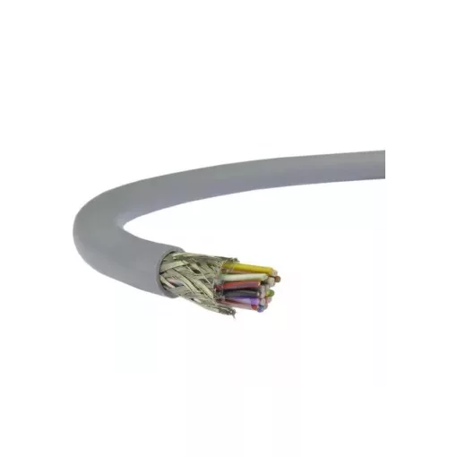 LiYCY 10x2x0,25 mm2 árnyékolt kábel - szürke PVC szigetelésű - sodrott réz - 350V