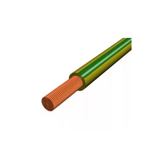 MCSKH (H05V-K) 1x0,75 mm2 vezeték - zöld/sárga PVC szigetelésű - 200 fm kiszerelés - sodrott réz - 300/500V