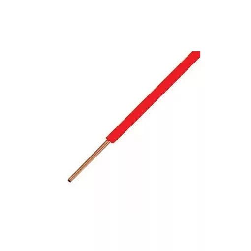 MCS (H05V-U) 1x1 mm2 vezeték - piros PVC szigetelésű - 100 fm kiszerelés - tömör réz - 300/500V