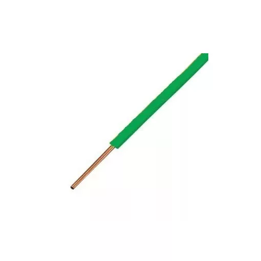 MCS (H05V-U) 1x1 mm2 vezeték - zöld PVC szigetelésű - 100 fm kiszerelés - tömör réz - 300/500V