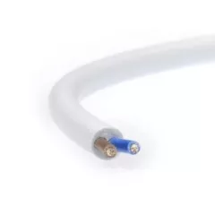   MT (H05VV-F) 2x1,5 mm2 kábel, sodrott réz, fehér PVC szigetelésű, 300/500V