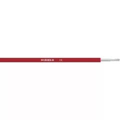   Szolár kábel (H1Z2Z2-K) 1 x 10 piros, sodrott, ónozott réz, UV álló, kültéri, halogénmentes szigetelésű kábel, fotovoltaikus/napelemes rendszerekhez (Solar kábel)