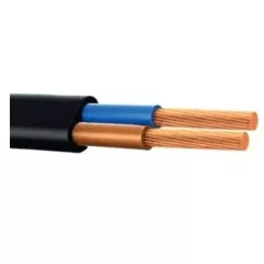   MTL(H03VVH2-F) 2X0,75 mm2 kábel - fekete PVC szigetelésű - 100 fm kiszerelés - sodrott réz - 300/300V