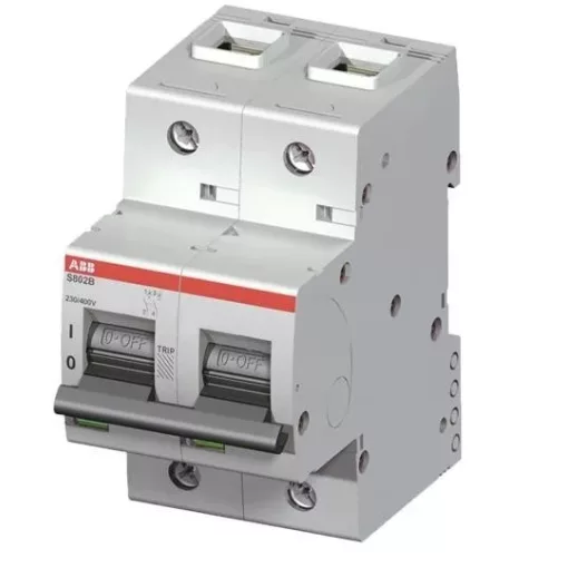 ABB S802B-D40 kismegszakító 2P, 40A, D karakterisztika, 16kA (ABB 2CCS812001R0401, S802BD40)