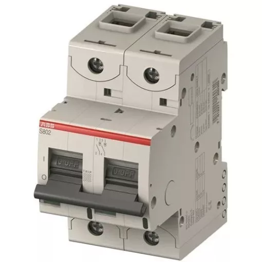 ABB S802S-C50 kismegszakító 2P, 50A, C karakterisztika, 50kA (ABB 2CCS862001R0504, S802SC50)