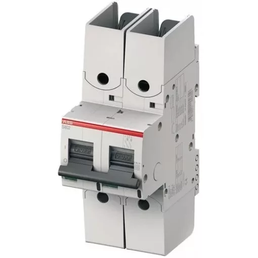 ABB S802S-B50-R kismegszakító 2P, 50A, B karakterisztika, 50kA, kábelsaru bekötés (ABB 2CCS862002R0505, S802SB50R)