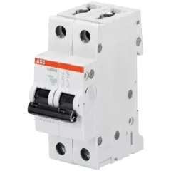   ABB S202M-D6 kismegszakító 2P, 6A, D karakterisztika, 10kA (ABB 2CDS272001R0061, S202MD6)