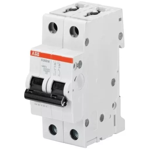 ABB S202M-B63 kismegszakító 2P, 63A, B karakterisztika, 10kA (ABB 2CDS272001R0635, S202MB63)