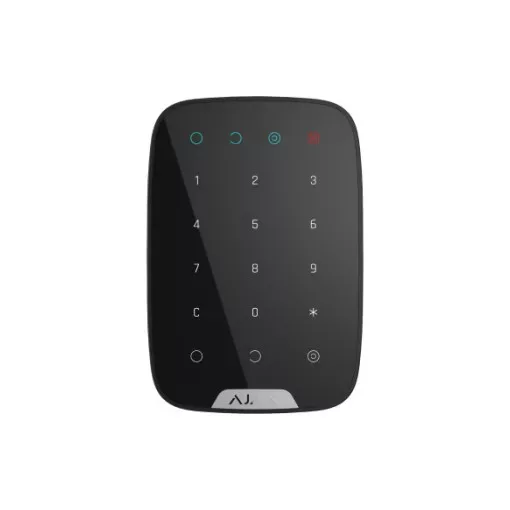 AJAX 8722.12.BL1 KEYPAD Vezeték nélküli érintésvezérelt billentyűzet, Központ élesítése tiltása, részleges- élesítés/tiltás, Pánik riasztás, LED visszajelzés fekete