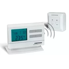   COMPUTHERM Q7RF vezeték nélküli programozható szobatermosztát, szivattyúvédő funkcióval és billentyűzárral, 24V DC / 230V AC vezérlőáram, telepfeszültség: 2xAA elem ( Q7RF )