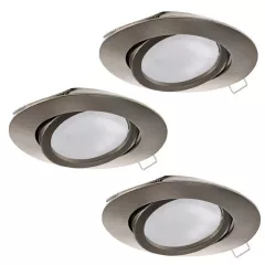   EGLO 31689 TEDO, beltéri süllyesztett lámpa, GU10 foglalattal, MAX 3X5W teljesítménnyel, matt nikkel / alumíniumöntvény lámpatest, IP20, kapcsoló nélkül