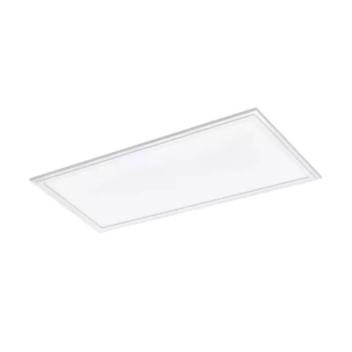 EGLO 33108 SALOBRENA-RGBW, beltéri LED-es raszterbe építhető lámpa, LED foglalattal, MAX 21W, 2400lm, 4000 K, fehér/alumínium lámpatest, IP20, fehér/műanyag búrával, Bluetooth, színhőmérséklet szab., RGBW, vezérlés: applikációval, távirányítóval