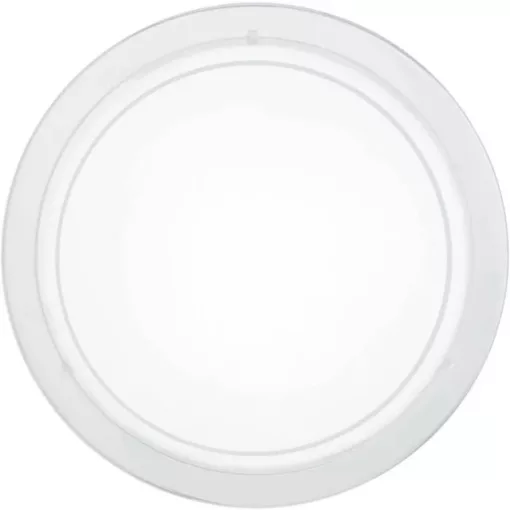 EGLO 83153 PLANET 1, beltéri fali-mennyezeti lámpa, E27 foglalattal, MAX 1X60W teljesítménnyel, fehér / acél lámpatest, IP20, fehér, áttetsző / lakozott üveg búrával, kapcsoló nélkül
