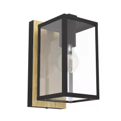   EGLO 900289 BUDRONE kültéri fali lámpa, fekete, barna színben, E27 foglalattal, max 1X40W teljesítmény, IP44 védelemmel, 2 év garanciával ( EGLO 900289 )