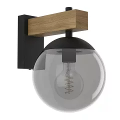   EGLO 900671 BUFALATA kültéri fali lámpa, fekete, barna színben, E27 foglalattal, max 1X40W teljesítmény, IP44 védelemmel, 5 év garanciával ( EGLO 900671 )