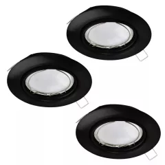   EGLO 900752 PENETO beltéri süllyesztett lámpa, fekete színben, GU10 foglalattal, max 3X4,6W teljesítmény, IP20 védelemmel, 5 év garanciával ( EGLO 900752 )