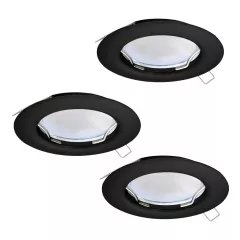   EGLO 900754 PENETO beltéri süllyesztett lámpa, fekete színben, GU10 foglalattal, max 3X2,8W teljesítmény, IP20 védelemmel, 5 év garanciával ( EGLO 900754 )
