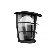   EGLO 93407 ALORIA, kültéri, IP44-es fali lámpa, E27-es foglalattal, MAX 1X60W teljesítménnyel, fekete / alumíniumöntvény lámpatest, kapcsoló nélküli, áttetsző / műanyag búrával